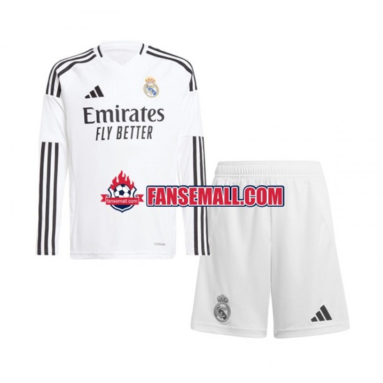 Matchtröjor Real Madrid 2024-2025 Långärmad till Barn (1:a ställ)