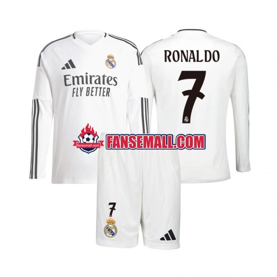 Matchtröjor Real Madrid Cristiano Ronaldo 7 2024-2025 Långärmad till Barn (1:a ställ)