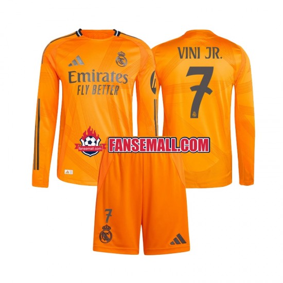Matchtröjor Real Madrid Vinicius Junior 7 2024-2025 Långärmad till Barn (2:a ställ)